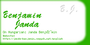 benjamin janda business card